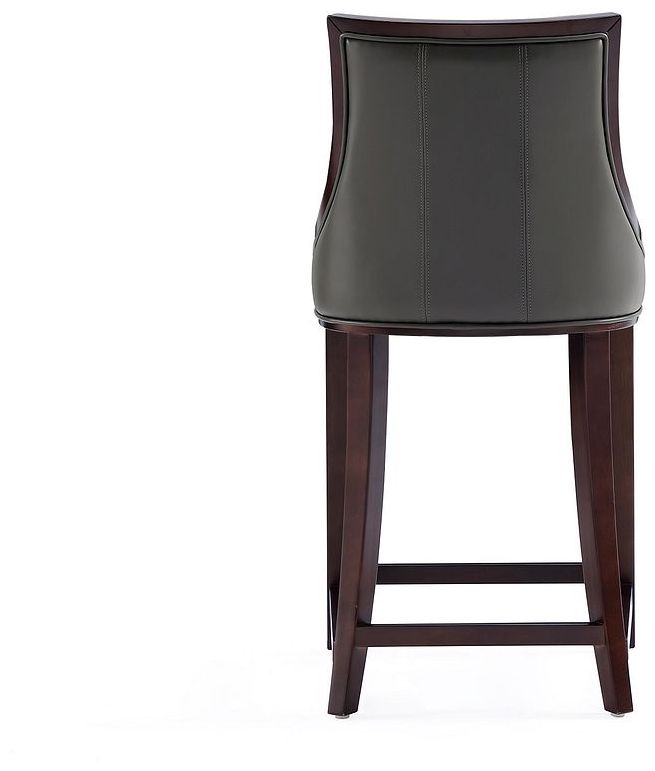 Image 7 Manhattan Comfort Fifth Avenue Faux Leather Counter Stool in Pebble Grey more views
