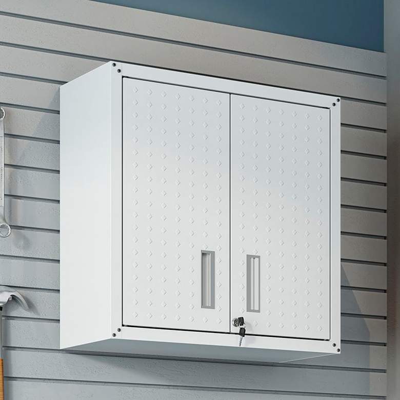 Image 1 Manhattan Comfort Fortress 30" White Steel Garage Wall Cabinet
