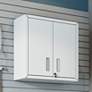 1_Manhattan Comfort Fortress 30" White Steel Garage Wall Cabinet
