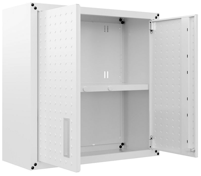Manhattan Comfort Fortress 30" White Steel Garage Wall Cabinet