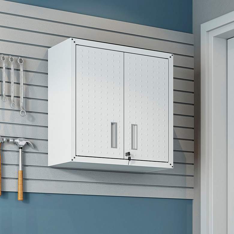 Image 4 Manhattan Comfort Fortress 30" White Steel Garage Wall Cabinet more views