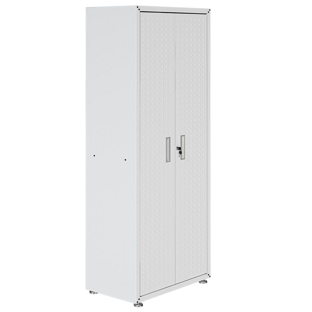 Manhattan Comfort Fortress 74 3/4" High White Steel Wall Cabinet
