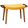 1_Manhattan Comfort Geta 25 1/4" Wide Yellow Linen Weave Fabric Ottoman