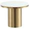 Manhattan Comfort Glenn Modern End Table in Gold