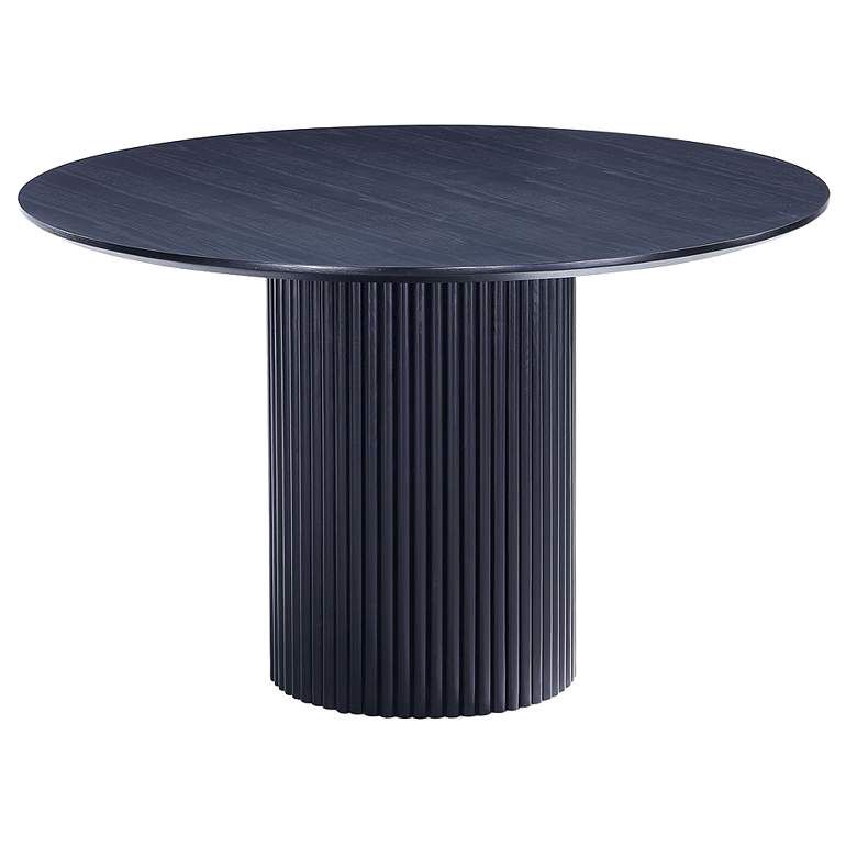 Image 1 Manhattan Comfort Hathaway Modern 47.24 Wood Round Dining Table in Black