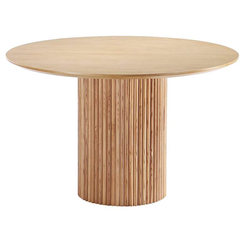 Image 1 Manhattan Comfort Hathaway Modern 47.24 Wood Round Dining Table in Nature
