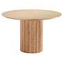Manhattan Comfort Hathaway Modern 47.24 Wood Round Dining Table in Nature