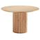 Manhattan Comfort Hathaway Modern 47.24 Wood Round Dining Table in Nature
