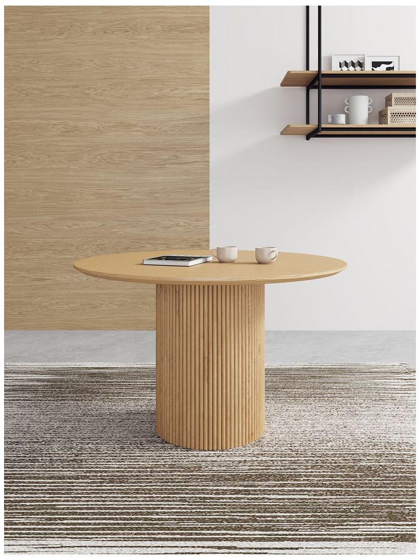 Image 2 Manhattan Comfort Hathaway Modern 47.24 Wood Round Dining Table in Nature more views