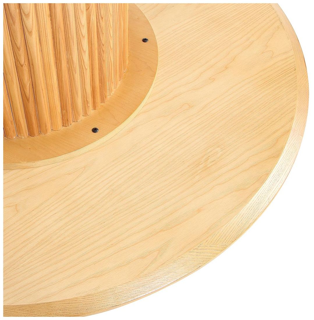 Image 7 Manhattan Comfort Hathaway Modern 47.24 Wood Round Dining Table in Nature more views
