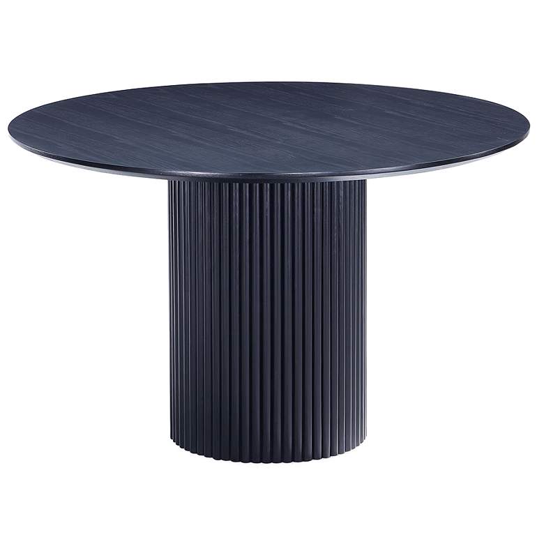 Image 1 Manhattan Comfort Hathaway Modern 59.05 Wood Round Dining Table in Black