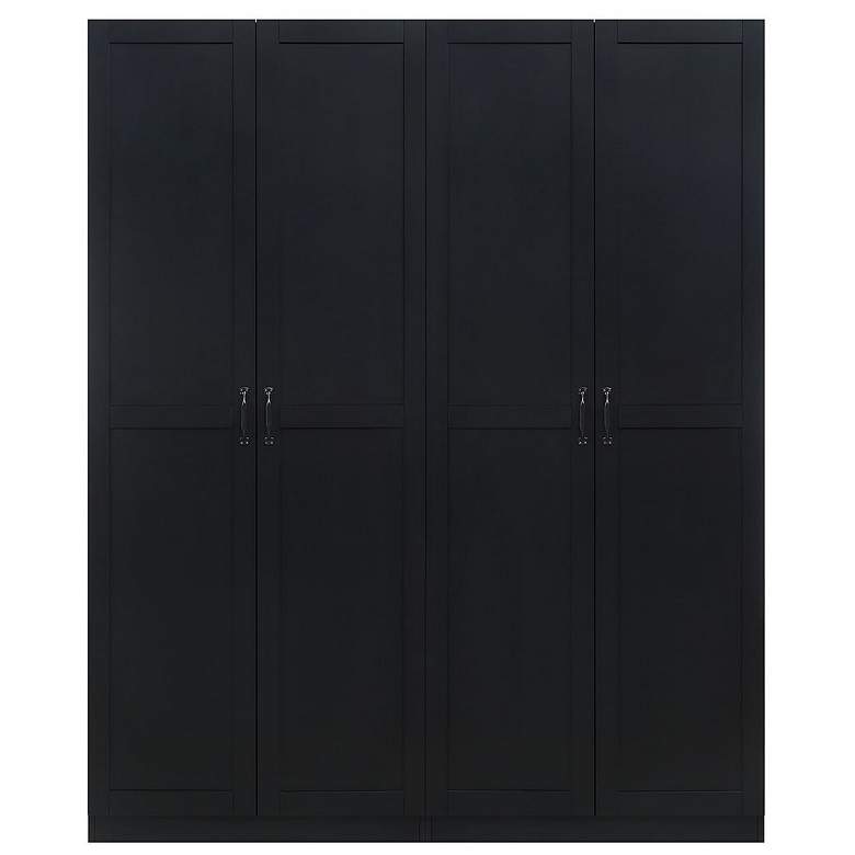 Image 1 Manhattan Comfort Hopkins Modern Storage Closet 3.0 in Black - Set of 2