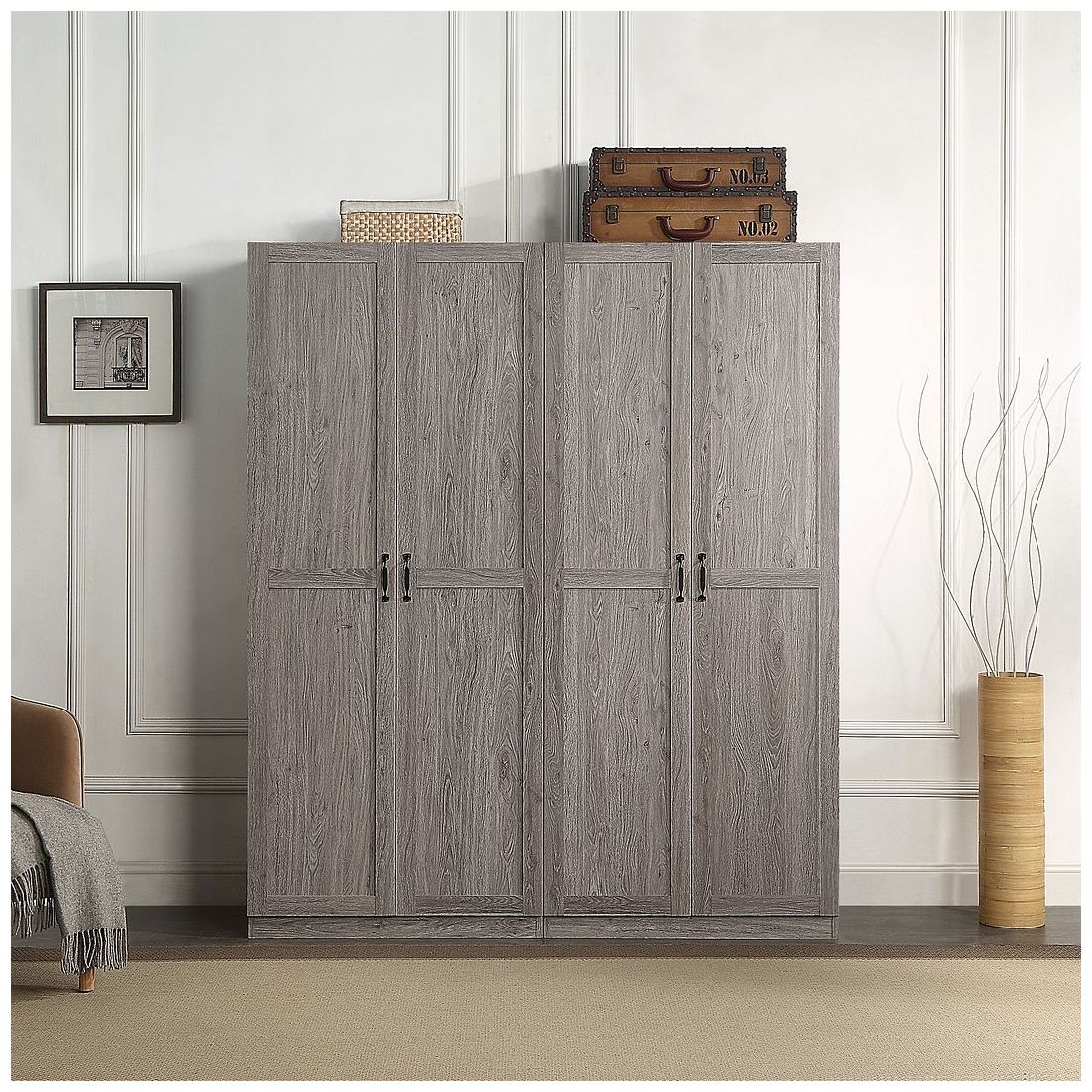 Image 2 Manhattan Comfort Hopkins Modern  Storage Closet 3.0 in Grey - Set of 2 more views