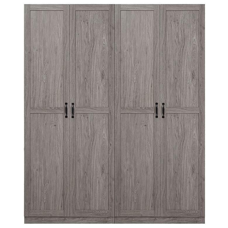 Image 1 Manhattan Comfort Hopkins Storage Closet 4.0 in Grey - Set of 2
