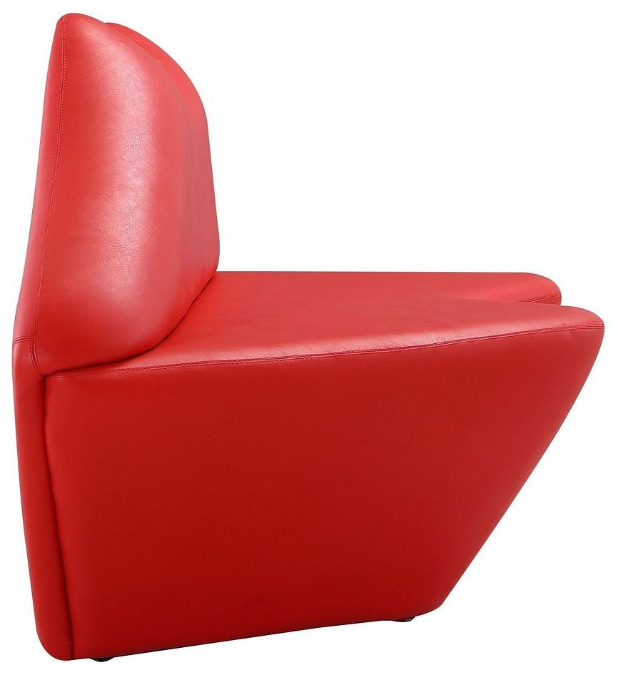 Image 5 Manhattan Comfort Kiss 61.8 in. Red Faux Leather 2-Seater Loveseat more views
