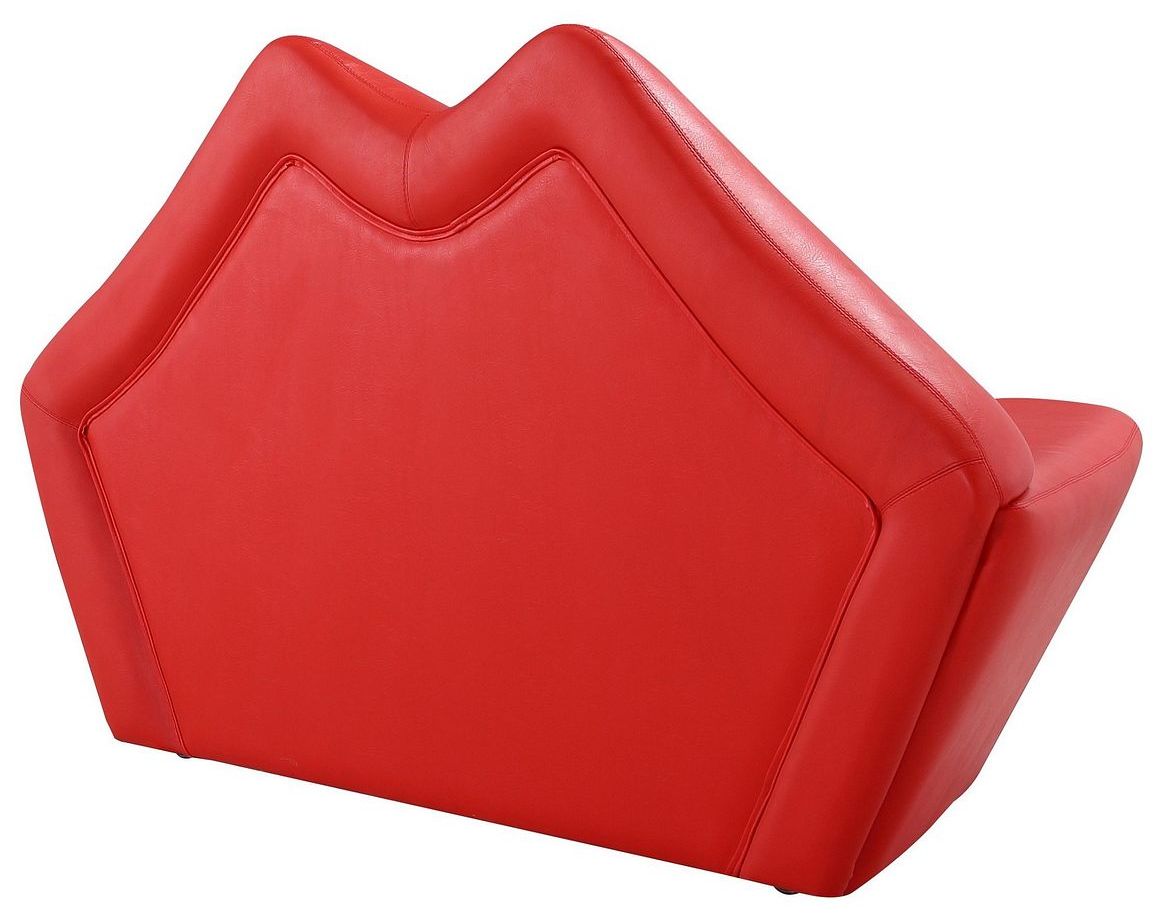 Image 6 Manhattan Comfort Kiss 61.8 in. Red Faux Leather 2-Seater Loveseat more views