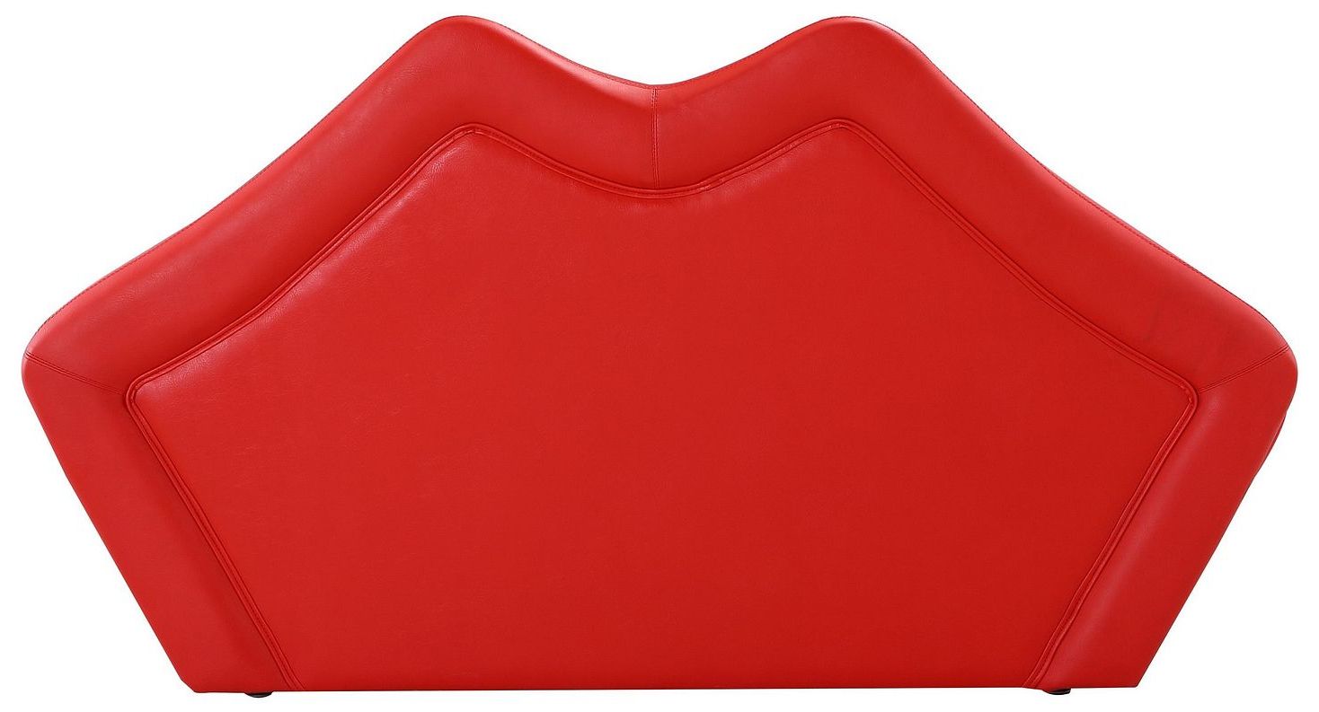 Image 7 Manhattan Comfort Kiss 61.8 in. Red Faux Leather 2-Seater Loveseat more views
