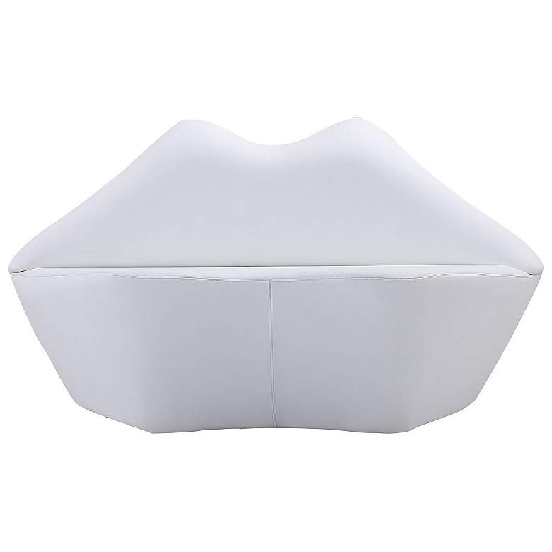 Image 1 Manhattan Comfort Kiss 61.8 in. White Faux Leather 2-Seater Loveseat