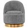 Manhattan Comfort Leela 28 3/4" Chenille Gray Modern Swivel Chair