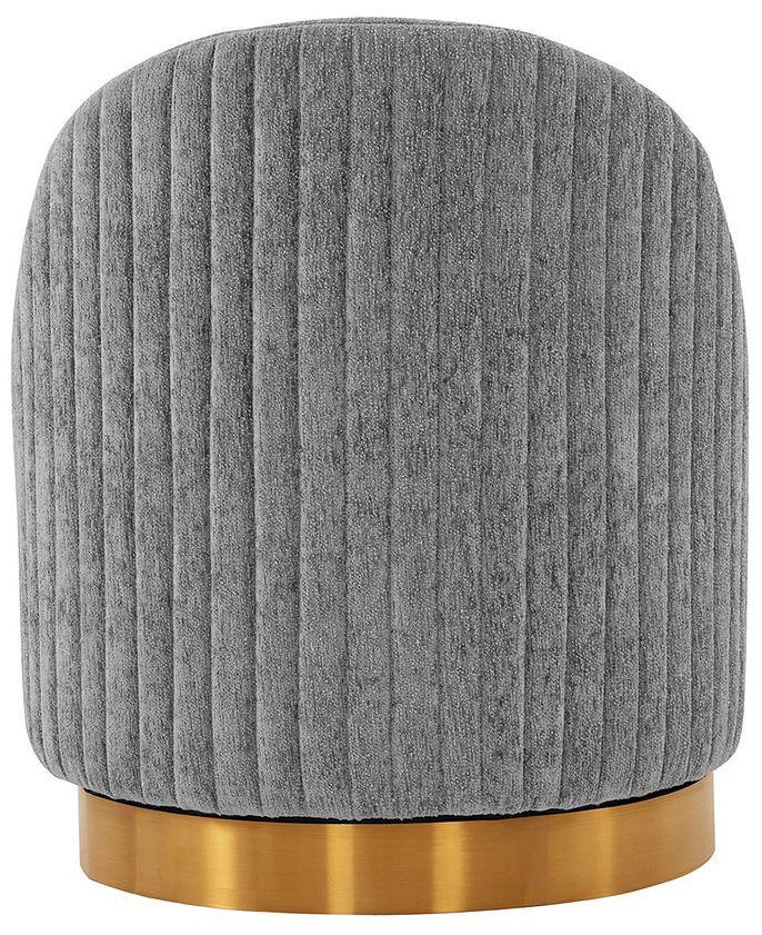Image 6 Manhattan Comfort Leela 28 3/4" Chenille Gray Modern Swivel Chair more views
