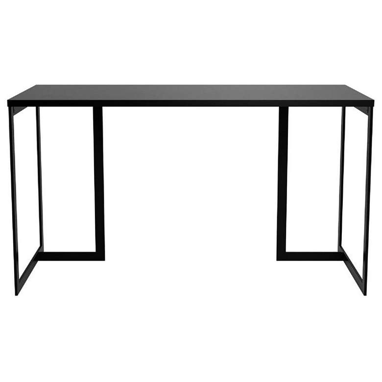 Image 1 Manhattan Comfort Lexington 53.15 Desk Metal Base in Black