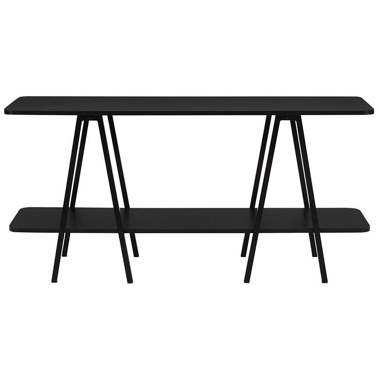 Image 1 Manhattan Comfort Modern Celine 47.24" Sideboard with 2 Shelves in Bla