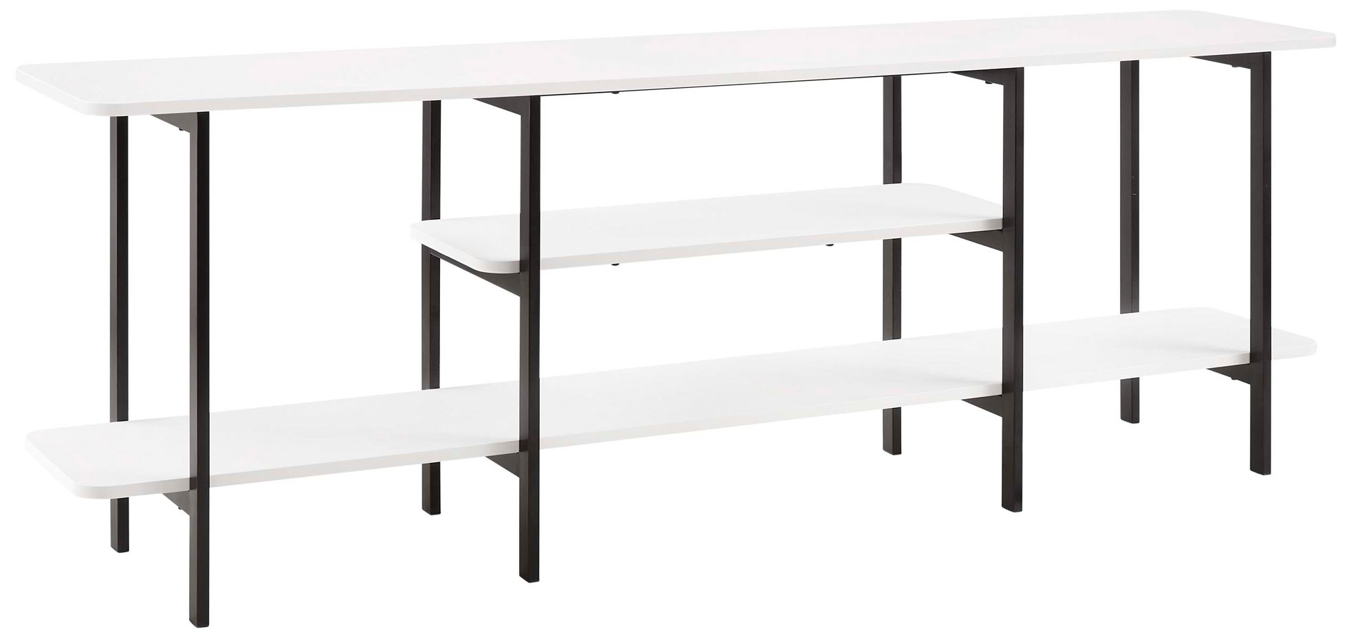 Image 7 Manhattan Comfort Modern Celine 70.86" Sideboard with 3 Shelves in Whi more views