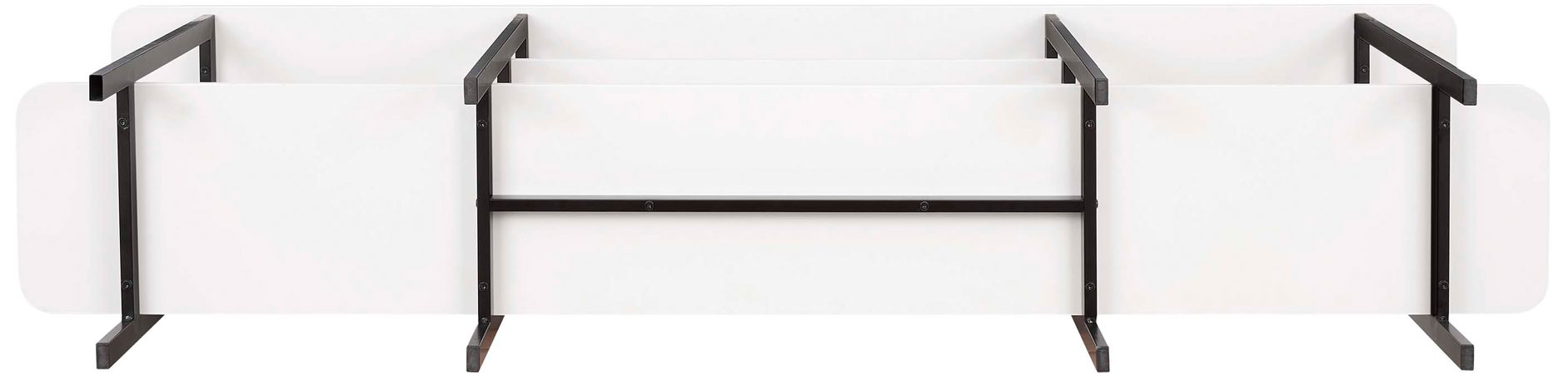 Manhattan Comfort Modern Celine 70.86" Sideboard with 3 Shelves in Whi