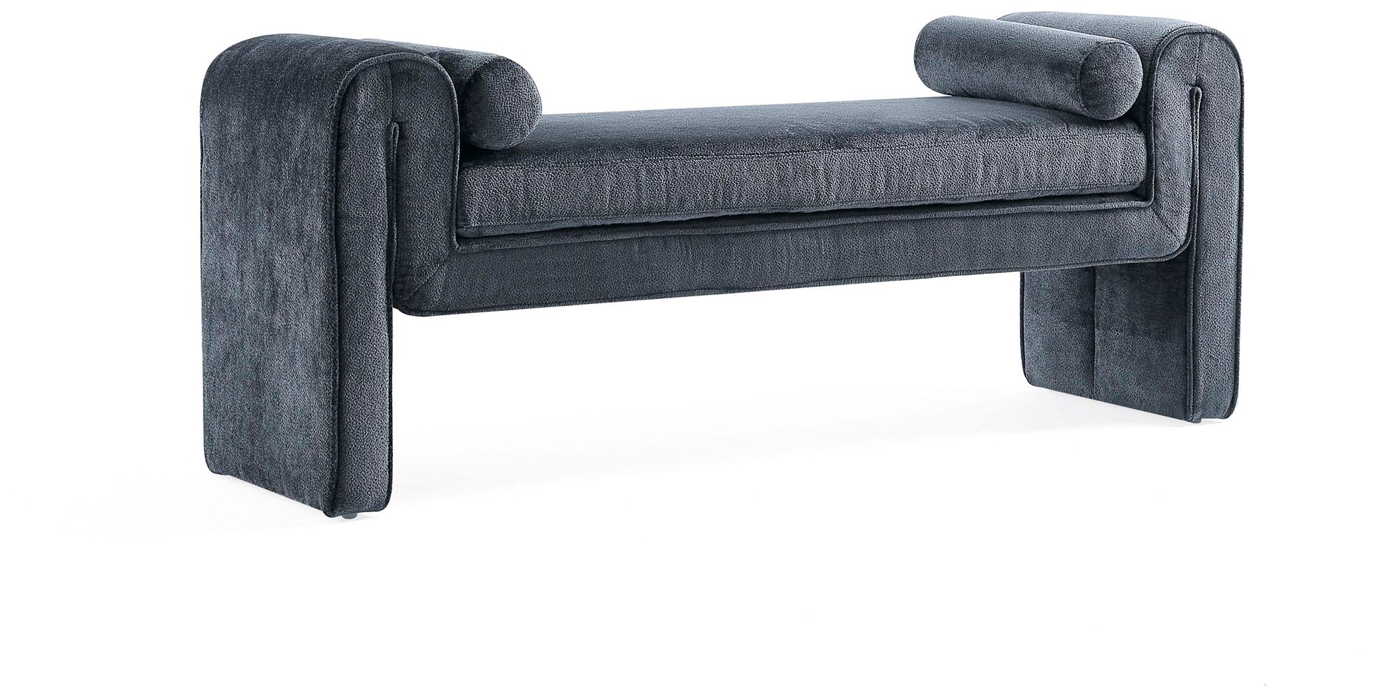 Image 7 Manhattan Comfort Modern Concord Chenille 59" Bench in Black more views