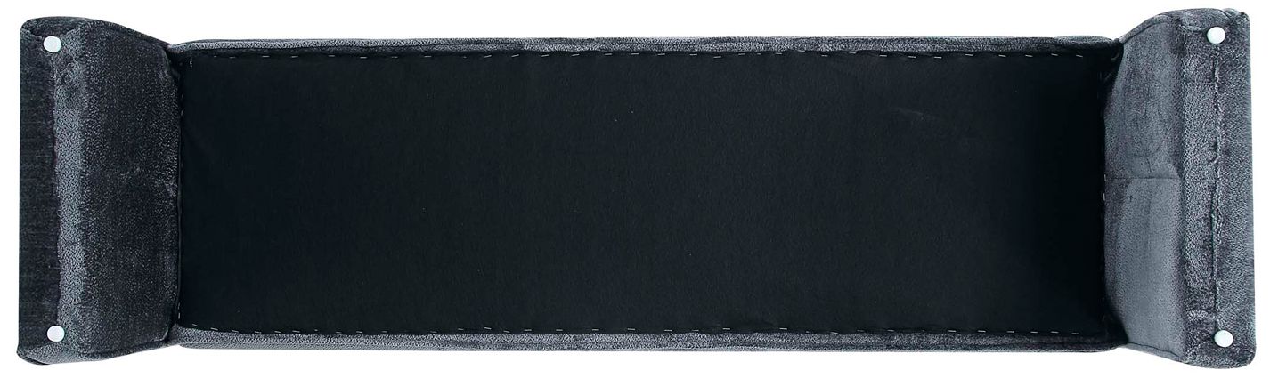 Manhattan Comfort Modern Concord Chenille 59" Bench in Black