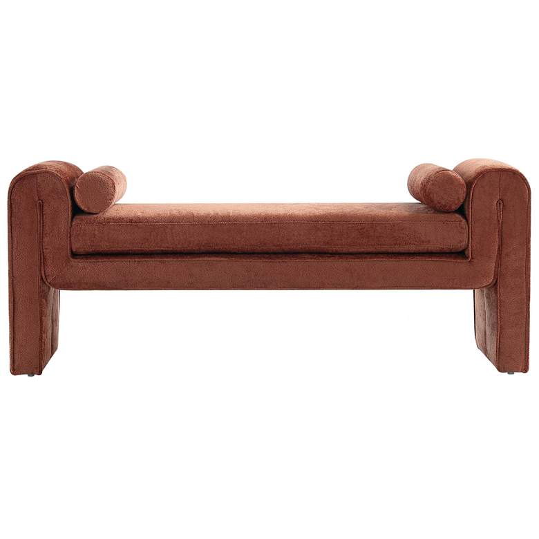 Image 1 Manhattan Comfort Modern Concord Chenille 59" Bench in Terracotta