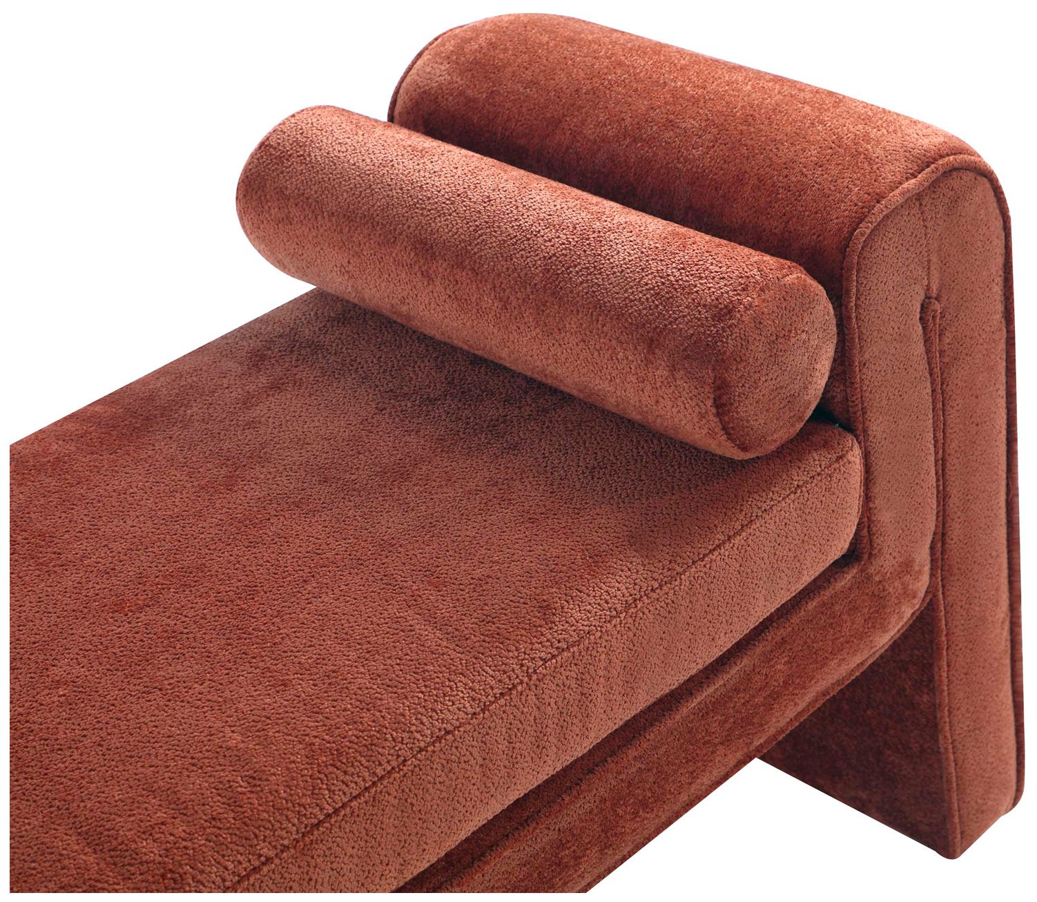 Image 5 Manhattan Comfort Modern Concord Chenille 59" Bench in Terracotta more views