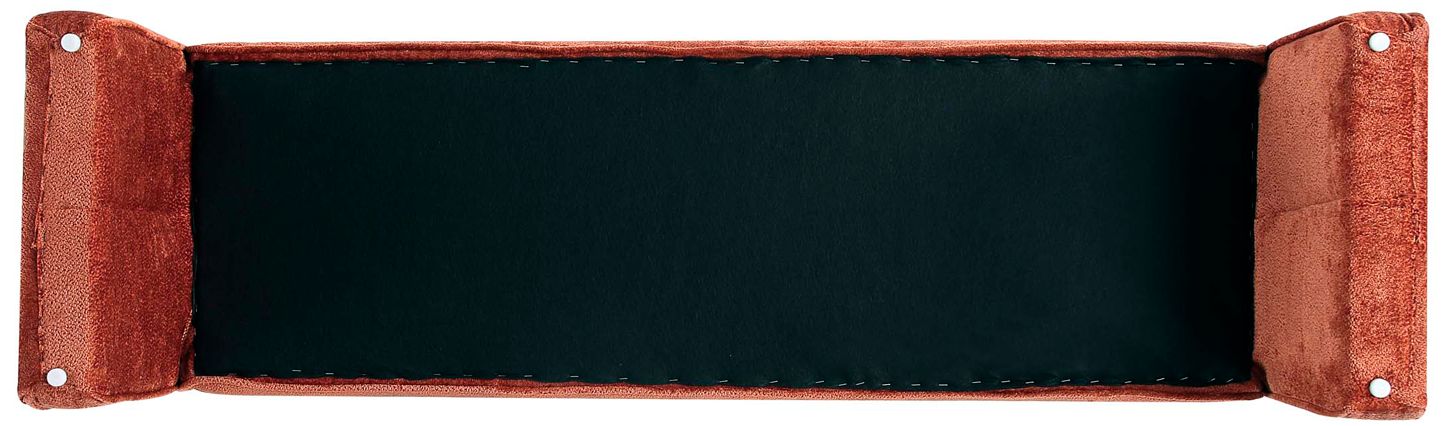 Manhattan Comfort Modern Concord Chenille 59" Bench in Terracotta