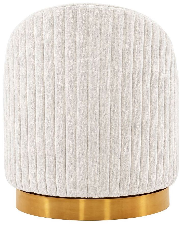 Image 7 Manhattan Comfort Modern Leela Swivel Chenille Accent Chair in Cream more views