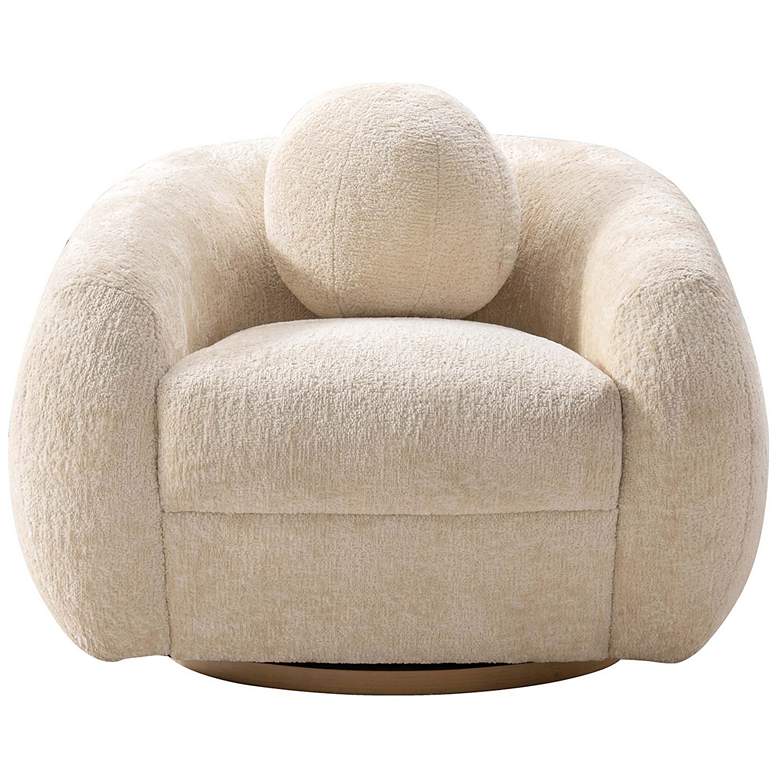 Image 1 Manhattan Comfort Modern Tribeca Chenille Accent Chair in Cream