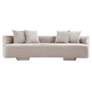 Manhattan Comfort Modern Verandah Chenille 112" XL Sofa in Beige