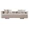 Manhattan Comfort Modern Verandah Chenille 112" XL Sofa in Beige