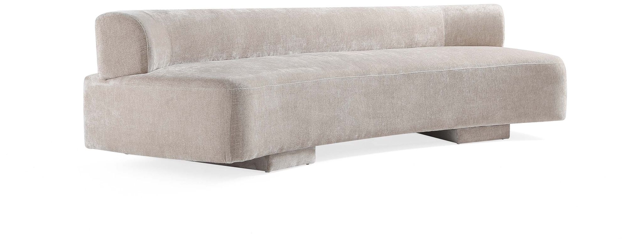 Manhattan Comfort Modern Verandah Chenille 112" XL Sofa in Beige