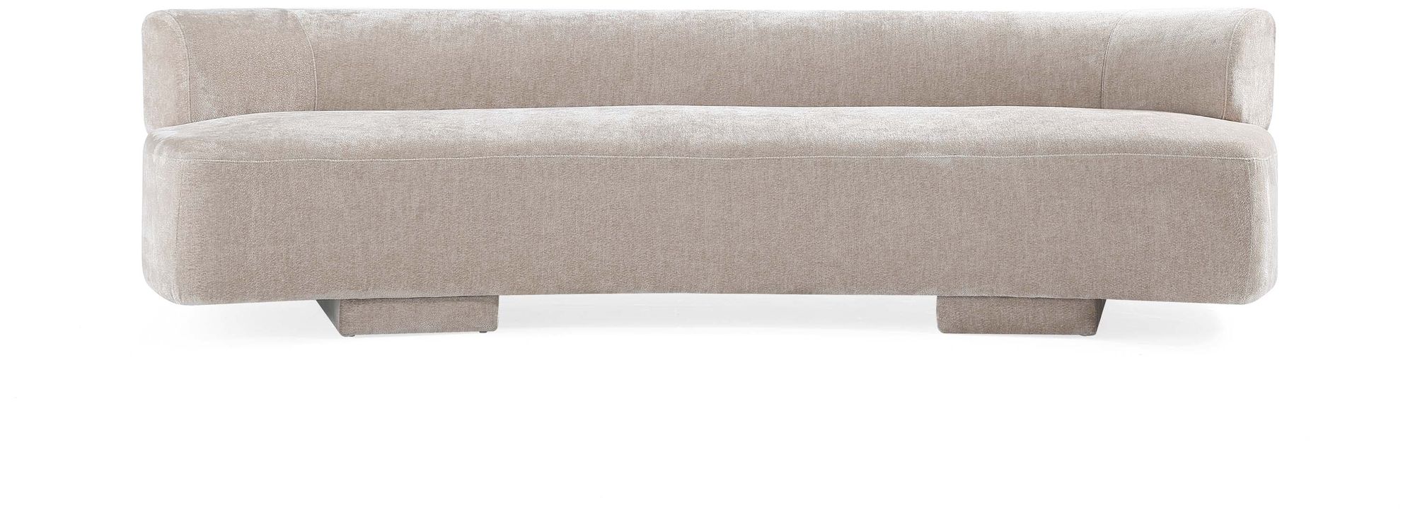 Manhattan Comfort Modern Verandah Chenille 112" XL Sofa in Beige