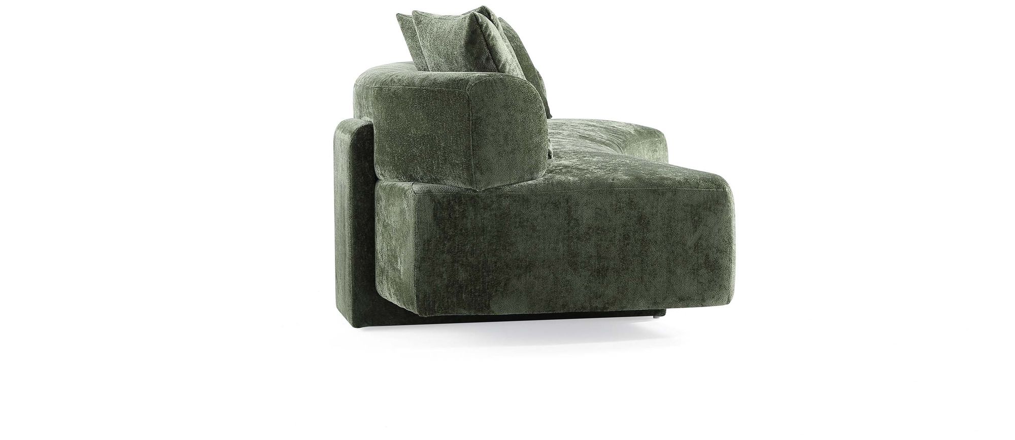 Image 7 Manhattan Comfort Modern Verandah Chenille 112" XL Sofa in Olive Green more views
