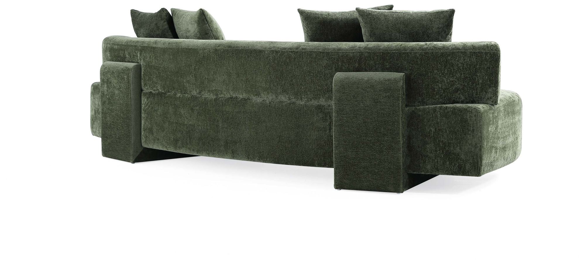 Manhattan Comfort Modern Verandah Chenille 112" XL Sofa in Olive Green