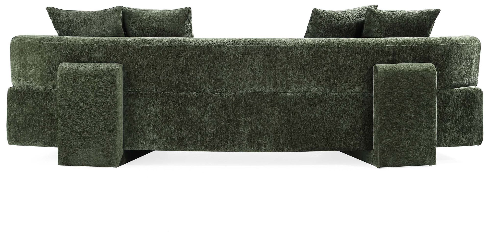 Manhattan Comfort Modern Verandah Chenille 112" XL Sofa in Olive Green