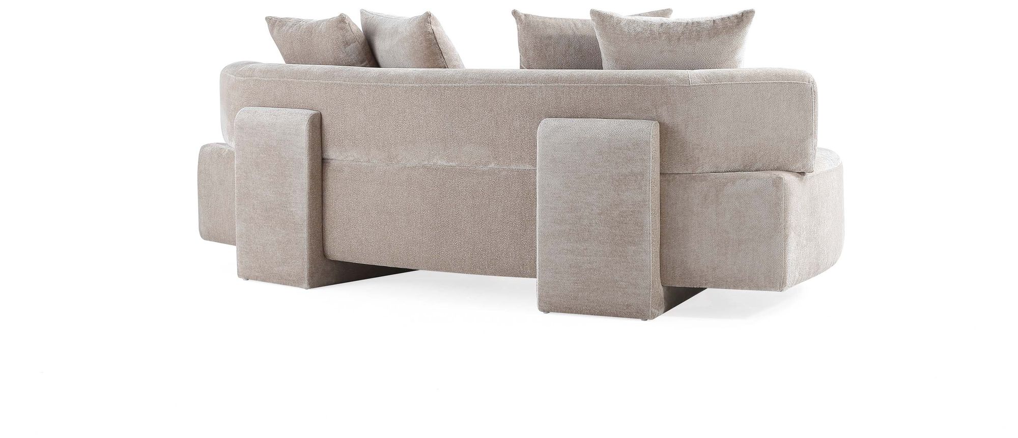 Manhattan Comfort Modern Verandah Chenille 90.6" Sofa in Cream