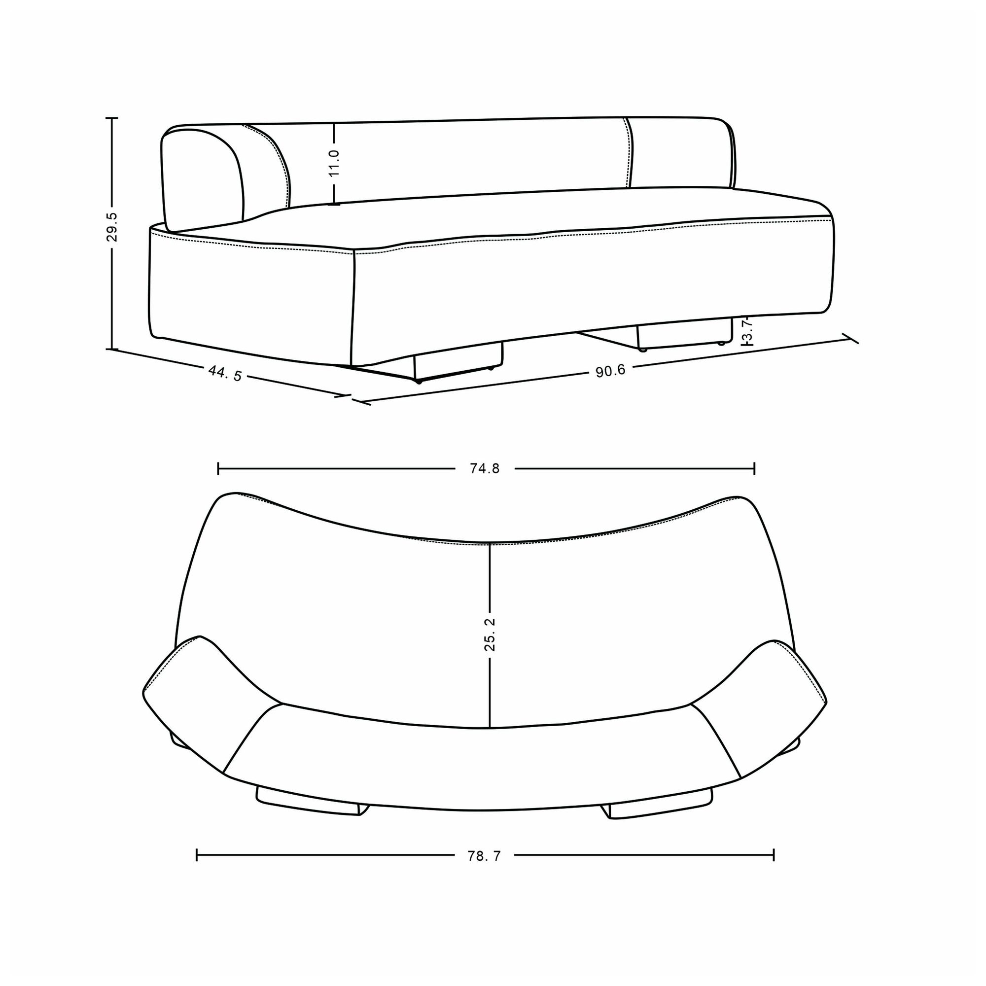 Image 3 Manhattan Comfort Modern Verandah Chenille 90.6" Sofa in Olive Green more views