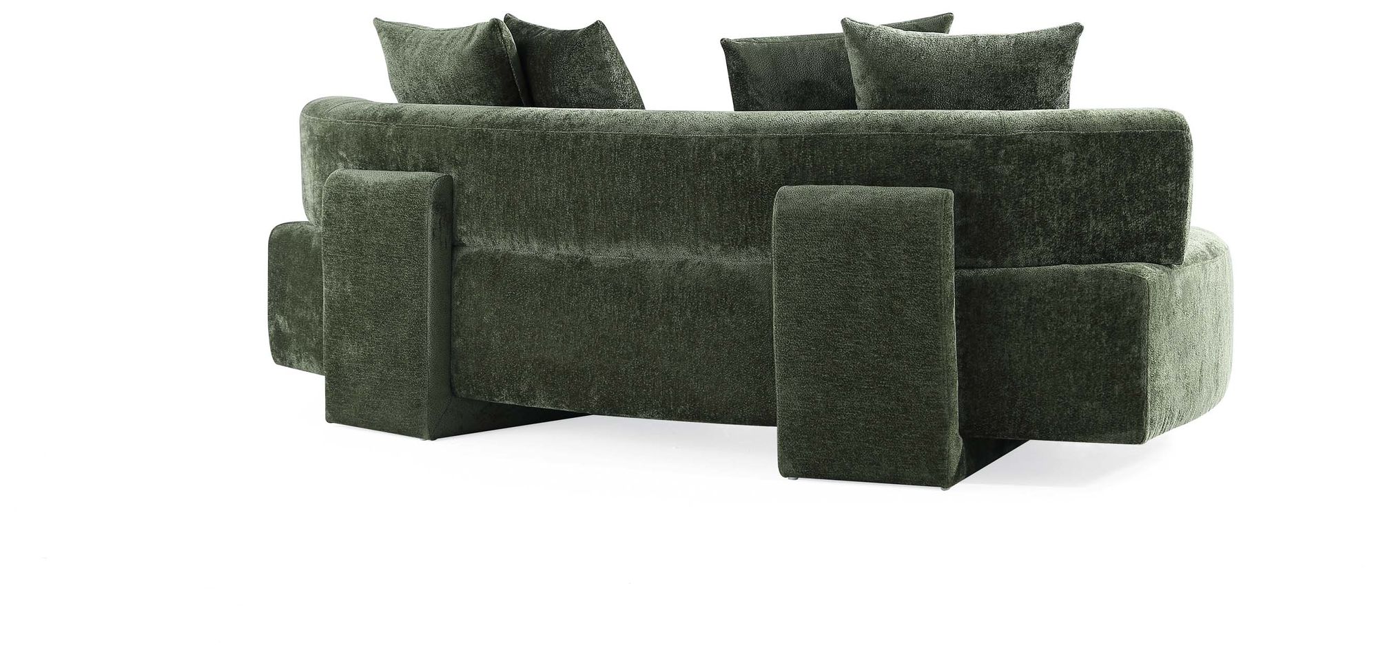 Manhattan Comfort Modern Verandah Chenille 90.6" Sofa in Olive Green