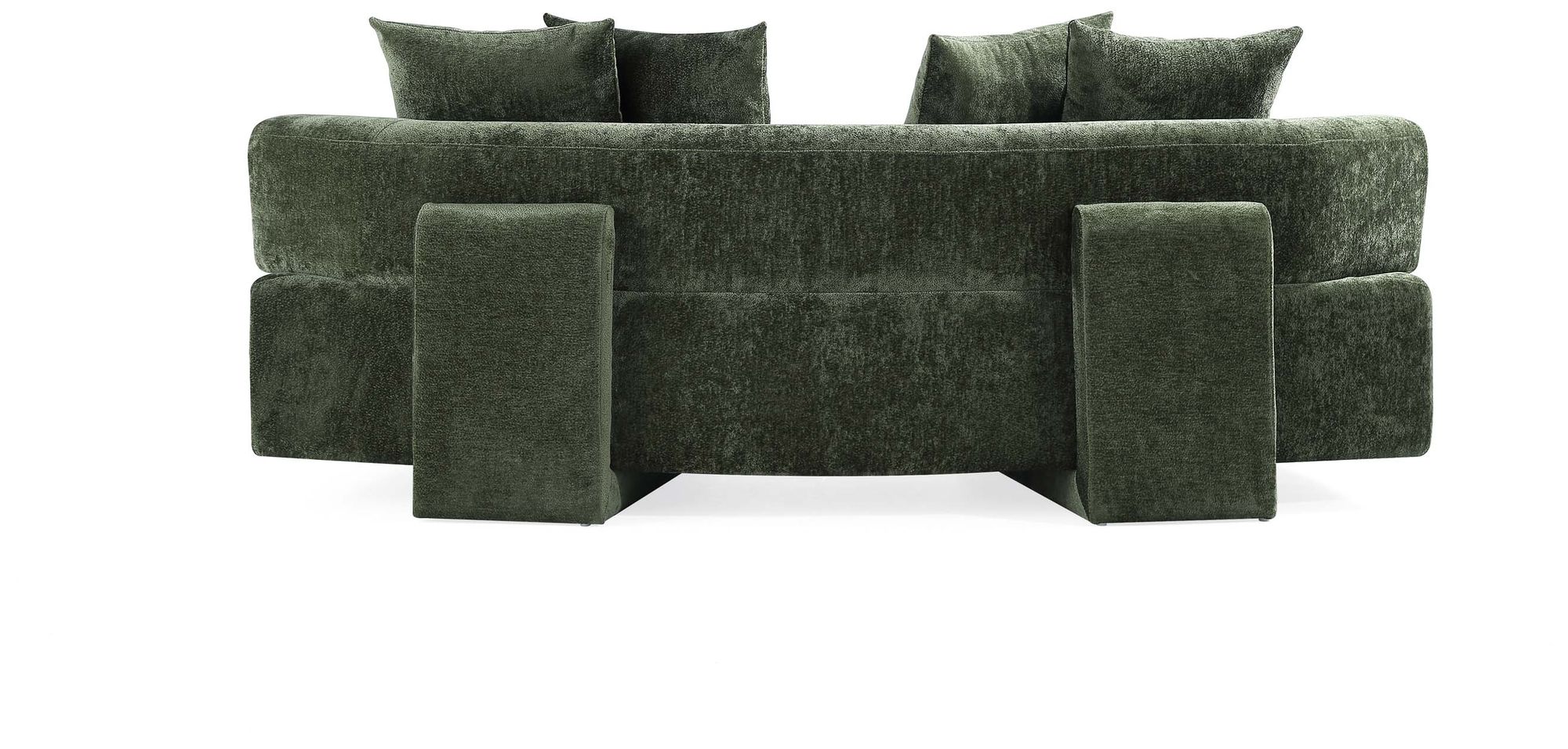 Manhattan Comfort Modern Verandah Chenille 90.6" Sofa in Olive Green