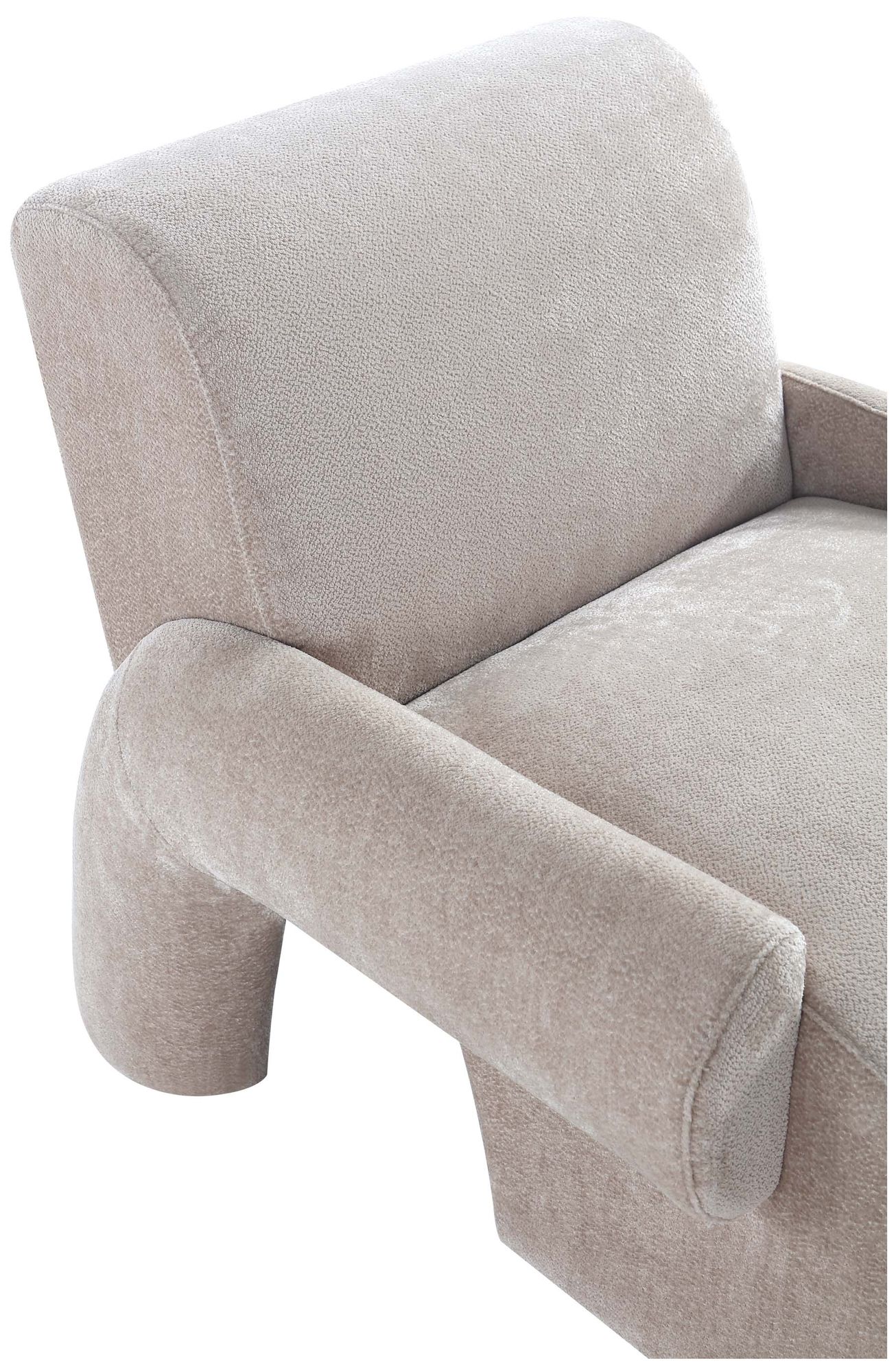 Image 5 Manhattan Comfort Modern Verandah Chenille Accent Chair in Beige more views