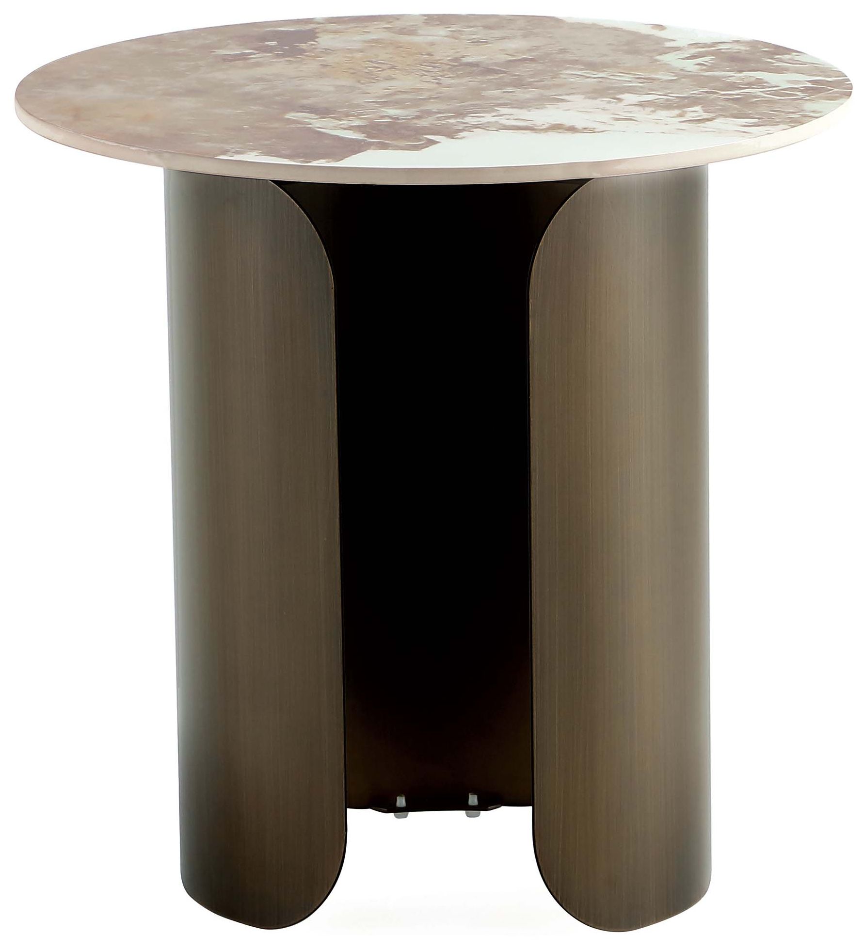 Image 6 Manhattan Comfort Monica Modern End Table in Gold more views