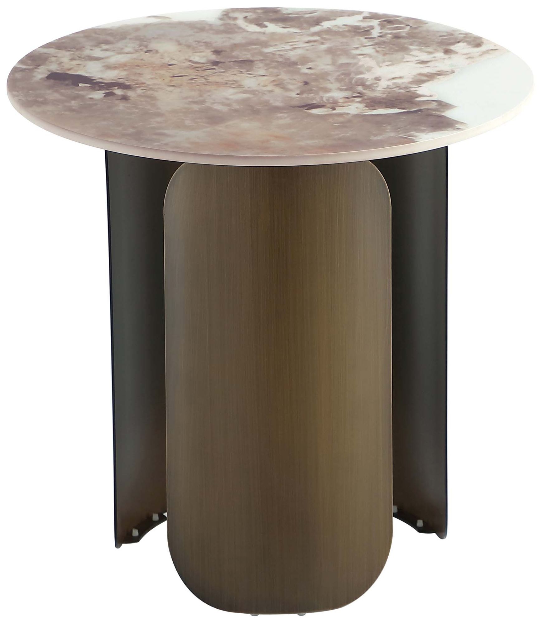 Image 7 Manhattan Comfort Monica Modern End Table in Gold more views