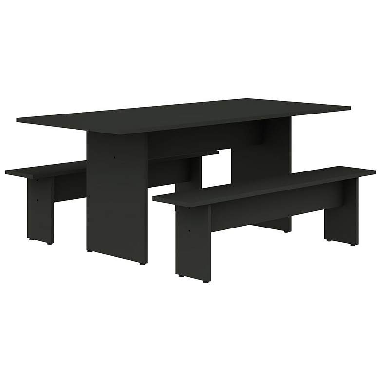 Image 1 Manhattan Comfort Nomad 67.91 Modern Dining Set of 3 in Grey